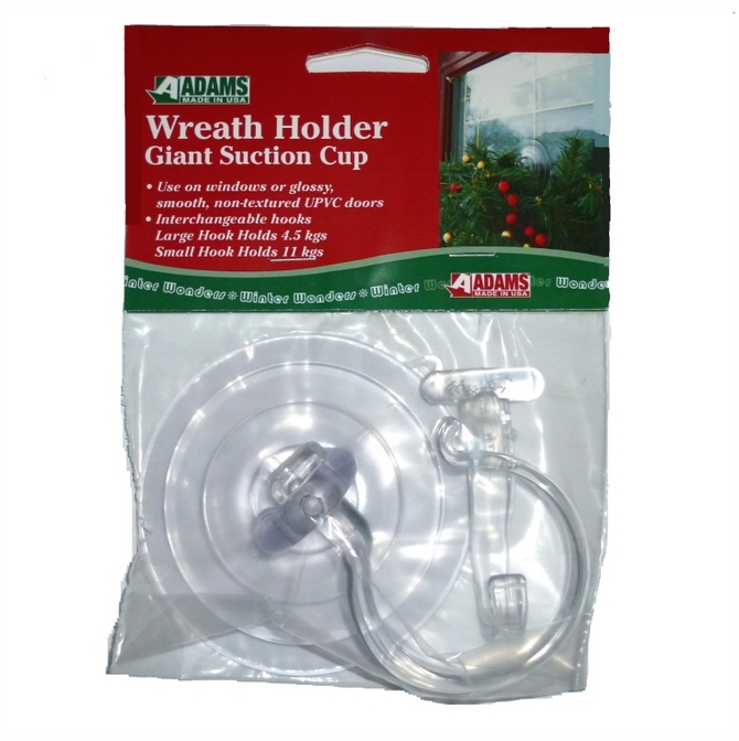 Wreath hanger for a UPVC door. Suction Cups Direct.