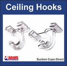 Ceiling hooks for suspended ceilings-Suction Cups Direct