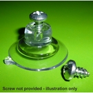 Suction cup with top pilot hole-www.suctioncupsdirect.co.uk