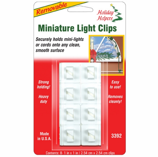 Magic Mounts light clips for Christmas lights. Suction Cups Direct.