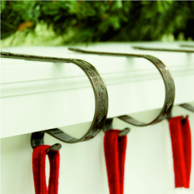 Christmas stocking mantel clips. Suction Cups Direct.
