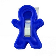 Magnetic Clips. Adams Magnet Man. Blue. 2 pack.