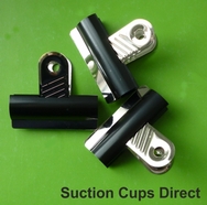 Bulldog Clips. Black Coated and Silver. 50mm x 4 pack.