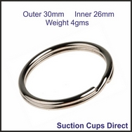 Split Ring. Nickel Plated Carbon Steel. 30mm. 50 pack