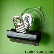 Suction Cups with Bulldog Clips. 32mm x 4 pack