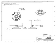 Technical Drawing. 47mm Suction Cups with 4.5mm Side Hole.