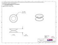 Technical Drawing. 27mm Double Sided Suction Cups.