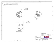 Technical Drawing. 32mm Suction Cup GU10 Halogen Light Bulb Removal Tool.