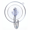 Bathroom Suction Cups with Clear Roto Hooks. 47mm x 4 pack