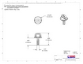 Technical Drawing. 32mm Suction Cups with Strong Plastic Thumb Screw.