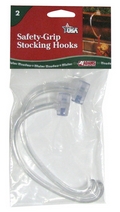 Safety Grip Stocking Hangers for Fireplace Mantels. 12 hooks.