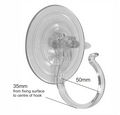 Strong Suction Cups with Large Hook. 85mm x 20 pack.