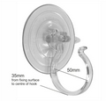 Heavy Duty Suction Cups with Large Hook. 85mm x 50 pack.