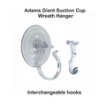 Christmas Suction Wreath Hanger with 2 interchangeable hooks for Windows or Glossy UPVC Door.