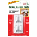 Removable Adhesive Stocking Hooks by Magic Mounts. White. Pack of 8.