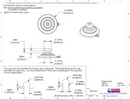 Technical Drawing. 22mm Mini Suction Cup with Mushroom Head and Top Pilot Hole.