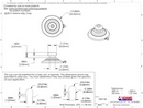 Technical Drawing. 22mm Suction Cups with Flat Barbed Thumb Tack.