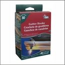 Gutter Hooks. Heavy Duty Curl Light Clips for Fancy Shape Gutters. 50 pack.