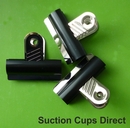   Bulldog Clips. Black Coated and Silver Metal - 50mm