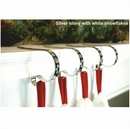 Haute Decor Stocking Hangers. Shiny Silver Finish. 4 pack.