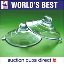Large Suction Cups with Mushroom Head. 64mm x 4 pack