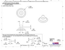 Technical Drawing. 22mm Mini Suction Cup with THIN Neck Mushroom Head.