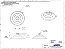 Technical Drawing. 64mm Suction Cups with 4.5mm Side Pilot Hole.