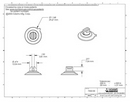 Technical Drawing. 32mm Suction Cups with Small Slot Head.