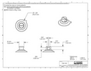 Technical Drawing. 32mm Suction Cups with Large Slot Head.